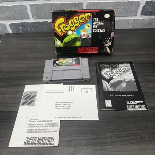 Frogger Super Nintendo SNES CIB Complete In Box - Ripped Box - Ships Fast!