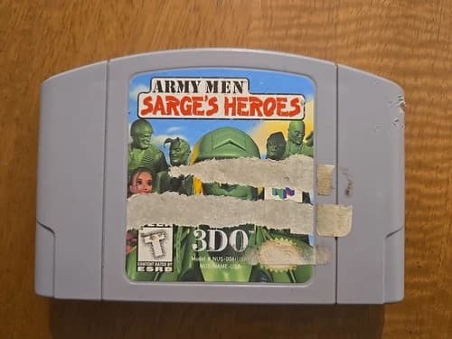Army Men Sarge's Heroes (Nintendo 64, 2000) N64 Tested