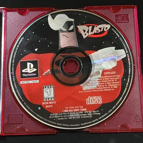 Blasto (Sony PlayStation 1, 1998 PS1) Disc Only, Tested