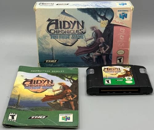Aidyn Chronicles The First Mage Nintendo 64 N64 CIB Complete W/ Manual Authentic