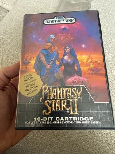 Phantasy Star II for the Sega Genesis system. COMPLETE CIB