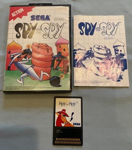 SPY VS SPY - Sega Master System Video Game Card COMPLETE in Original Case (CIB)!