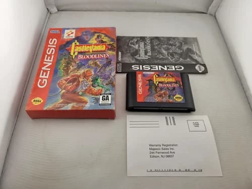 Castlevania: Bloodlines Sega Genesis Complete In Box CIB Great Shape With Reg