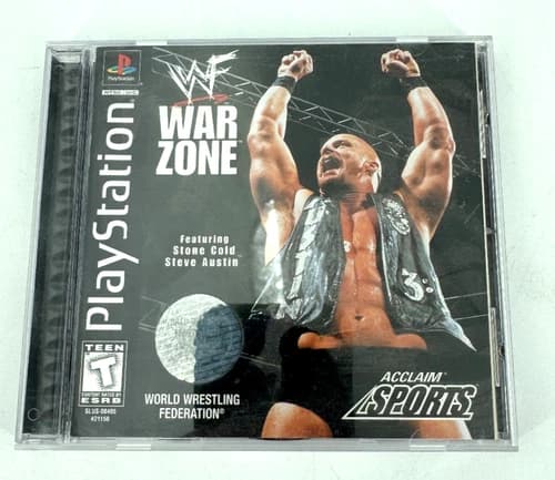 WWF War Zone Playstation 1 PS1 Complete CIB w/RegCard Black Label Clean