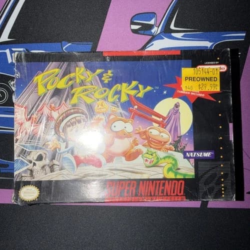 Pocky and Rocky Super Nintendo SNES CIB Factory Wrapped 95% exact o slit