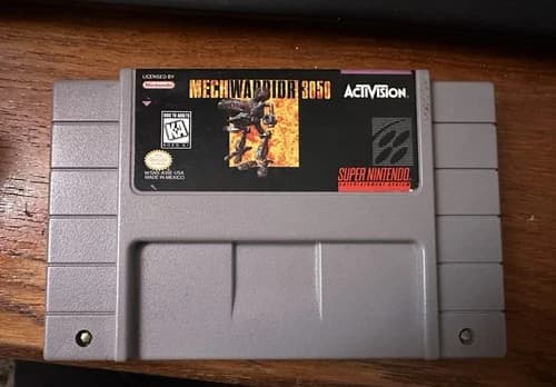 Mechwarrior 3050 Super Nintendo SNES 1995 Game Cart Vintage Authentic Tested