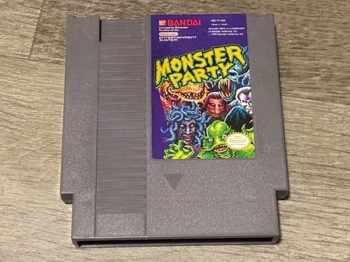 Monster Party Nintendo Nes Cleaned & Tested Authentic