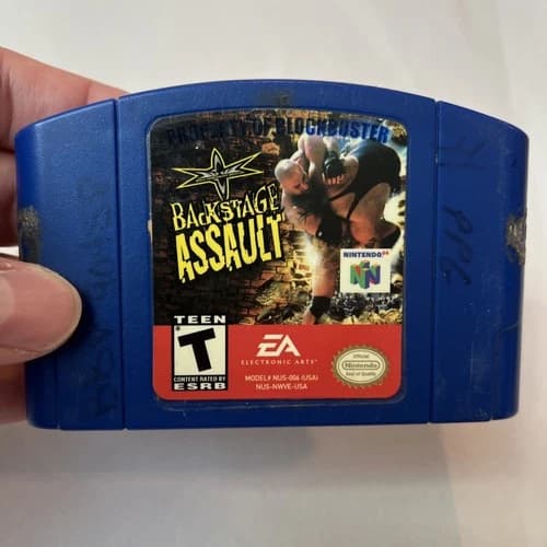 WCW Backstage Assault (Nintendo 64, N64 2000) Authentic Cartridge Only TESTED