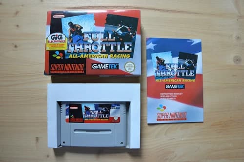 SNES - Full Throttle: All-American Racing - (CIB, with manual)