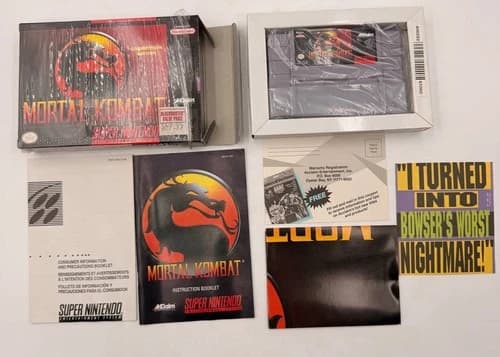Mortal Kombat SNES Complete in Box CIB Super Nintendo Acclaim Tested Authentic