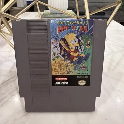 Simpsons Bart vs The World – NES – Tested – Authentic – Cart Only