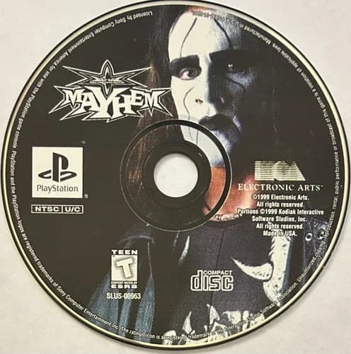 WCW Mayhem (Sony PlayStation 1, PS1) DISC ONLY | NO TRACKING | M2076