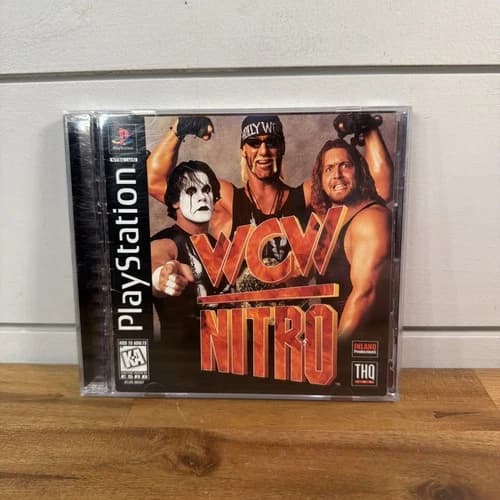 WCW Nitro Wrestling (Sony PlayStation 1 PS1) Black Label Complete CIB Ships Fast