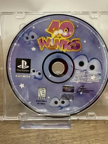40 Winks PS1 Sony PlayStation 1 Disc Only Tested and Working