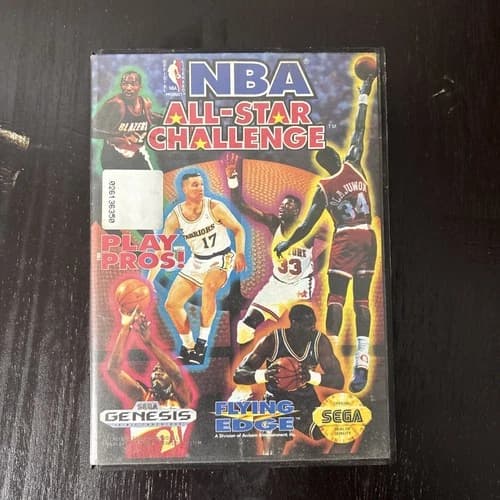 NBA All-Star Challenge Sega Genesis 1992 Edition Complete In Box CIB W/ Manual