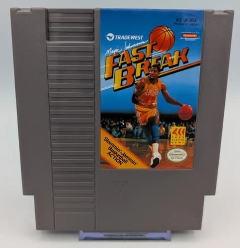 Magic Johnson's Fast Break (Nintendo NES, 1990) - Authentic - Tested