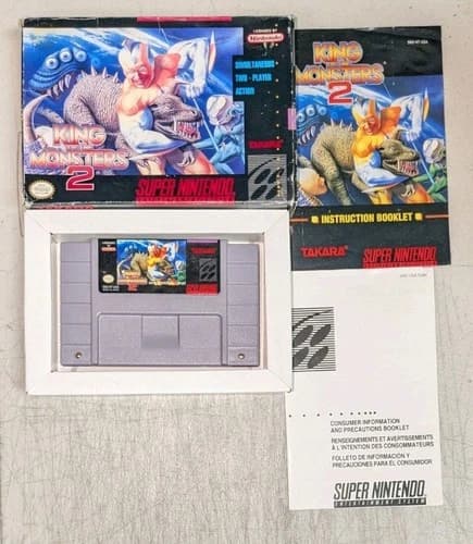 King of the Monsters 2 (Super Nintendo SNES) Complete w/ Manual