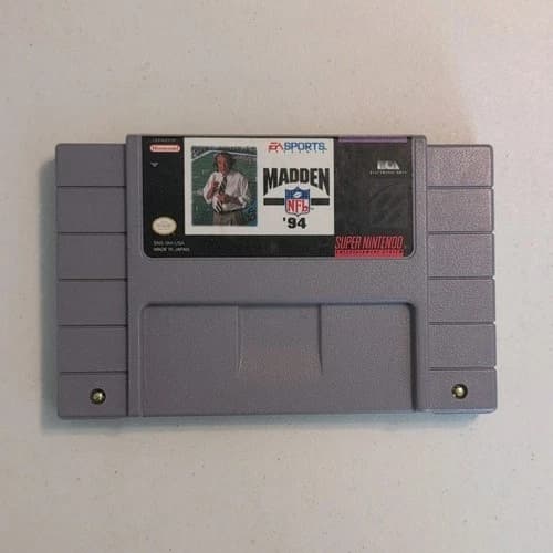 EA Sports Madden NFL '94 Super Nintendo SNES Sports Football Game NTSC-U/C