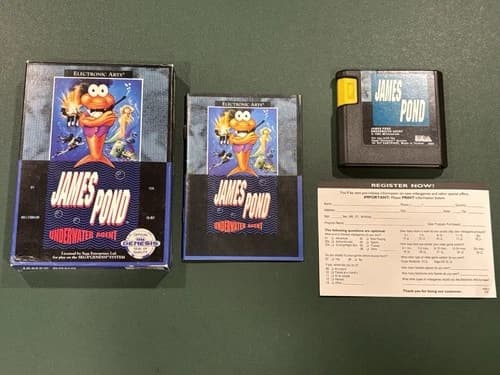 James Pond: Underwater Agent (Sega Genesis) CIB w/ Registration