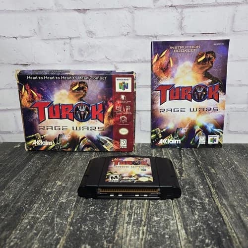 Turok Rage Wars (Nintendo 64 N64) Tested Works Authentic Complete CIB