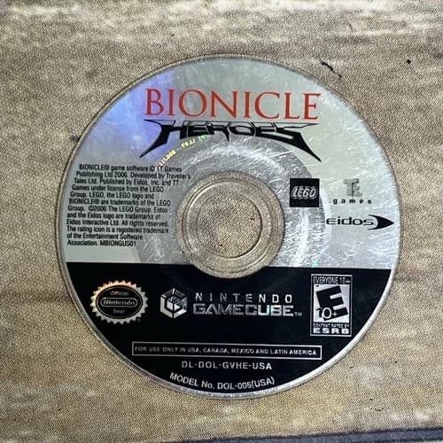Bionicle Heroes (Nintendo GameCube, 2006) Disc Only Tested & Working