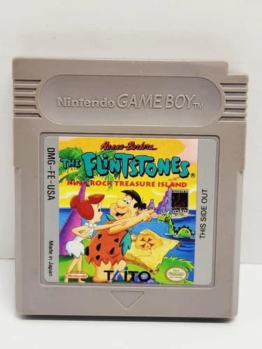 The Flintstones King Rock Treasure Island (Game Boy, 1993) Authentic Tested