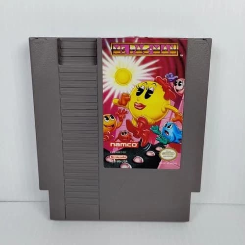 Ms. Pac-Man Namco (Nintendo NES) Authentic Cart - Tested - Free Shipping