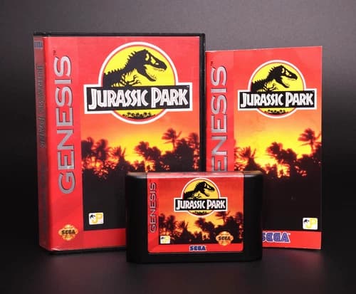 Jurassic Park Sega Genesis CIB Complete Authentic Tested Working