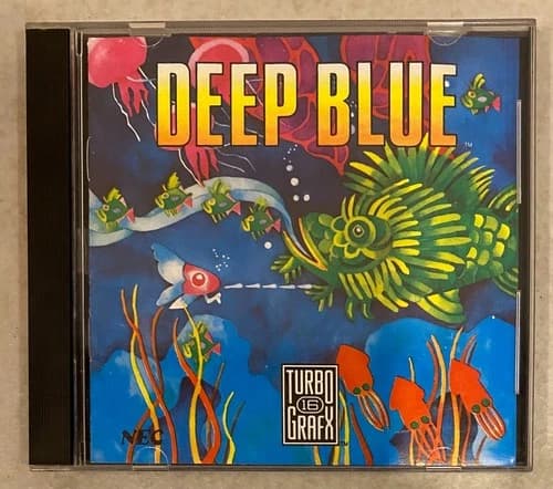 1989 NEC TURBOGRAFX-16 TG-16 PACK-IN-VIDEO DEEP BLUE GAME HUCARD CIB TESTED