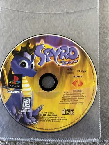Spyro the Dragon Sony PlayStation 1 PS1 Game Only