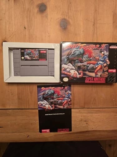 Street Fighter II SNES Game, Box And Manual Super Nintendo Authentic Tested