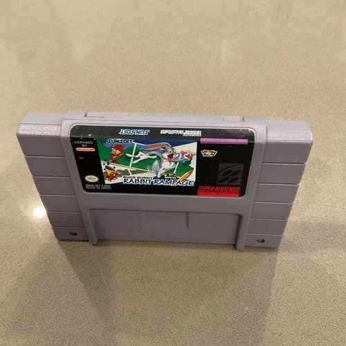 Bugs Bunny Rabbit Rampage (SNES, 1993) Authentic Super Nintendo