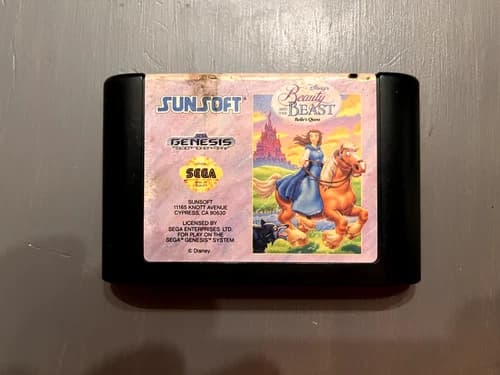 Disney's Beauty and the Beast: Belle's Quest (Sega Genesis, 1993) cart only