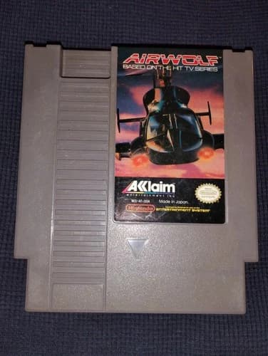 Airwolf - 1989 NES Nintendo Game - Cart Only - TESTED!
