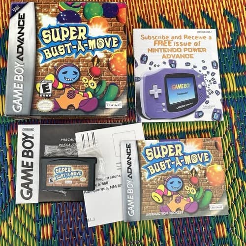 Super Bust-A-Move Game Boy Advance GBA CIB Complete Box Manual Very Nice Shape