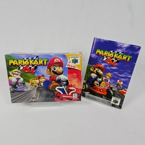 Mario Kart 64 (Nintendo 64, N64) Box, Manual, inserts - Authentic - Excellent