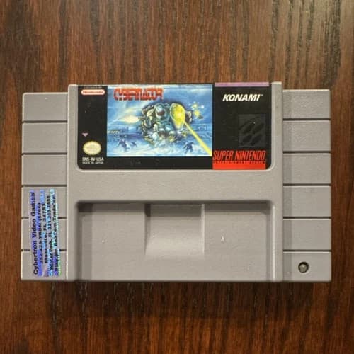 Konami Cybernator Super Nintendo Action Game NTSC-U/C SNS-AV-USA