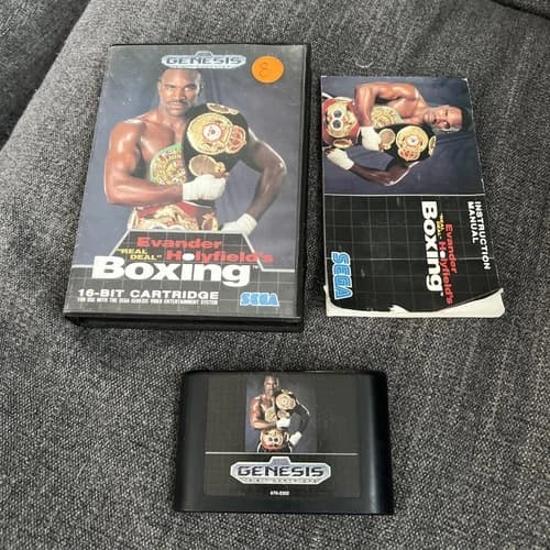 Evander Holyfield's "Real Deal" Boxing (Sega, 1992) Cib Tested And Working