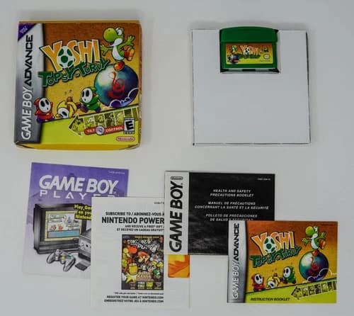 Yoshi Topsy Turvy 100% COMPETE CIB Nintendo Game Boy Advance GBA