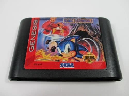 SONIC SPINBALL Sega Genesis Game Cartridge Authentic!