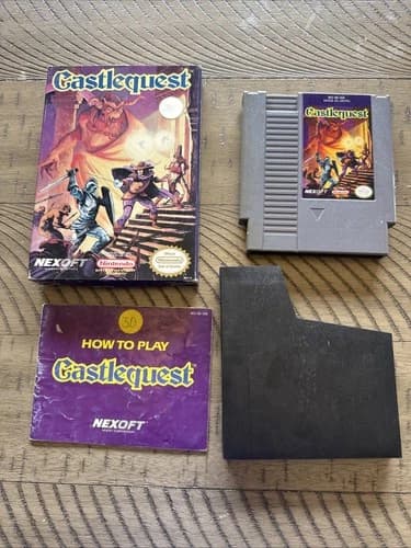 * Castlequest Complete (Nintendo NES) Game Shows Teal Screen