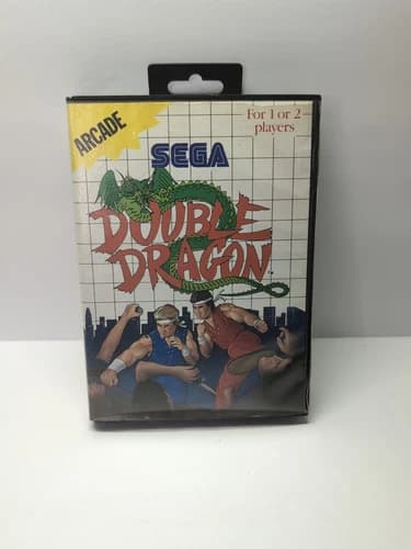 Double Dragon SMS BLUE LABEL Sega Master System Complete Tested RARE HTF CIB