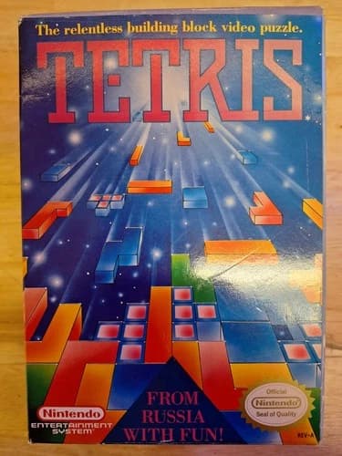 Tetris NES Complete In Box CIB Manual Sleeve Inserts Original Nintendo