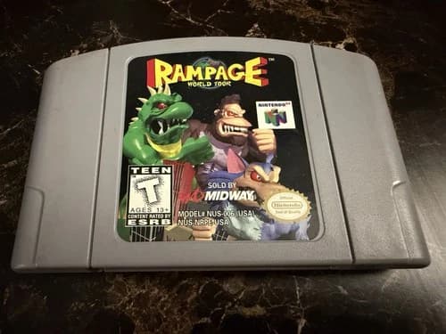 Rampage World Tour (Nintendo 64 - N64) Authentic Cartridge Only