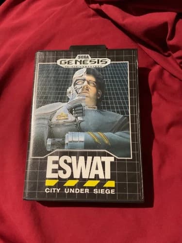 ESWAT: City Under Siege Video Game Sega Genesis L👀K! 😲