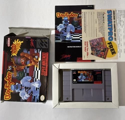 Clay Fighter SNES Super Nintendo Complete w/reg Card