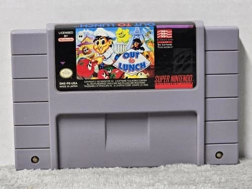 Out To Lunch (Super Nintendo SNES, 1990) FAST SHIPPING!
