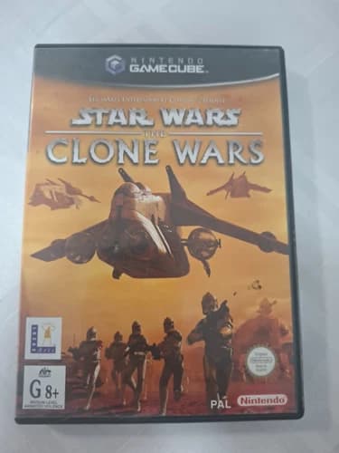 Nintendo GameCube Game - Star Wars The Clone Wars -Tested & Working