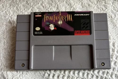 Final Fantasy III 3 Super Nintendo SNES Cartridge authentic