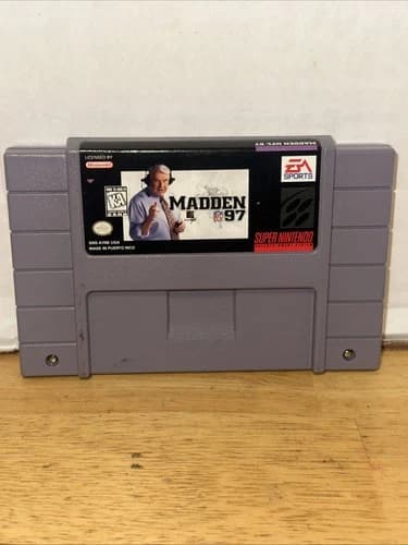 Madden NFL 97 (Super Nintendo Entertainment System, 1996) Tested & Working
